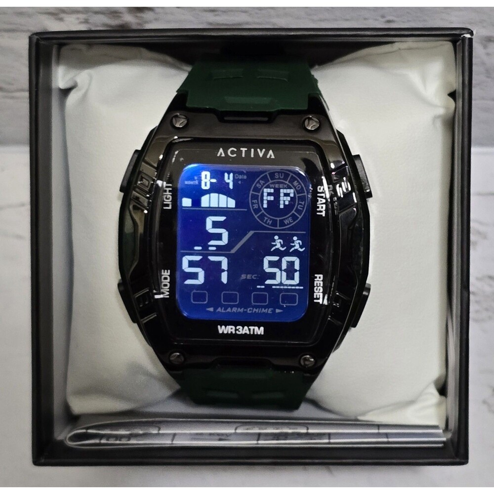 Activa Zalix X Invicta Digital Men's Watch 46mm Army Green ACW8130-003 Brand New